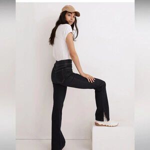 Madewell Pull-On Skinny Flare Jeans in Havenley Wash vintage style high rise